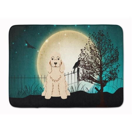 Carolines Treasures Halloween Scary Cocker Spaniel Buff Machine Washable Memory Foam Mat BB2284RUG